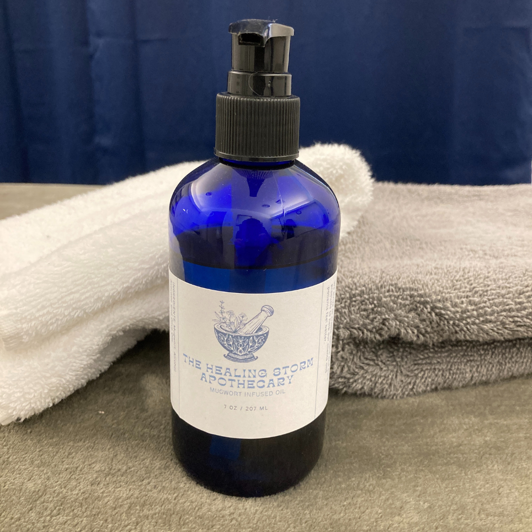 Organic Mugwort Infused Oil - 8 Ounces